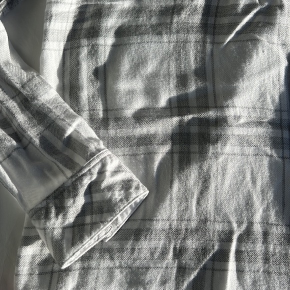 Rails - White & Grey Long Sleeve Flannel Button Down - Picture 6 of 8